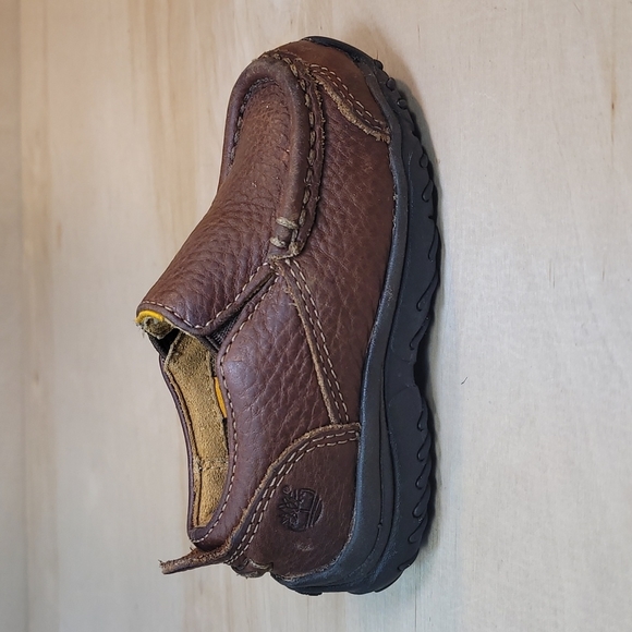 Timberland Other - Timberland Loafer Style Slip-On Kids Brown Leather Shoes